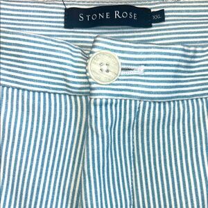 Stone Rose Blue and White Striped Shorts XXL